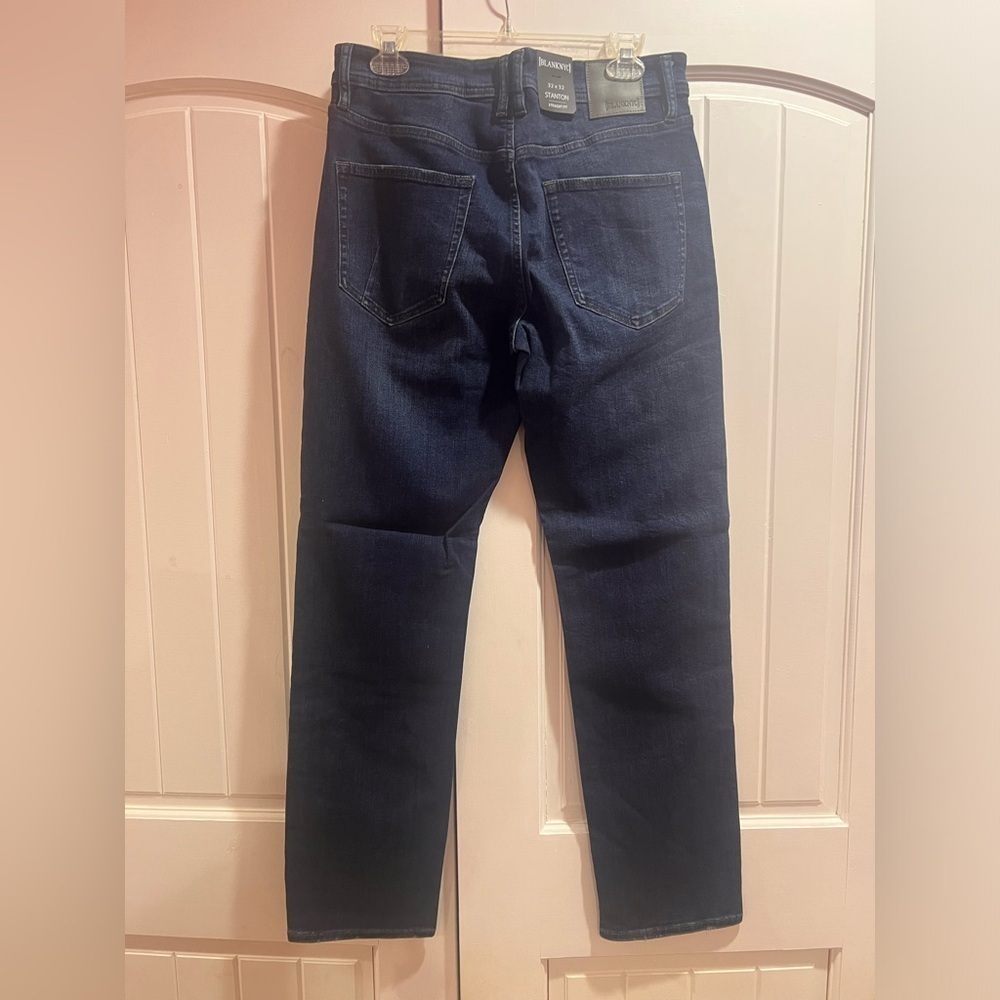BlankNYC Stanton Straight Fit Jeans Dark Wash NWT 32” Waist 32” Inseam 32x32 - Picture 3 of 4